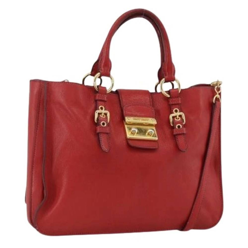 Miu Miu Pre-owned Pre-owned Håndtaske - Vintage - Dame - Rød - ONE SIZE - Uld