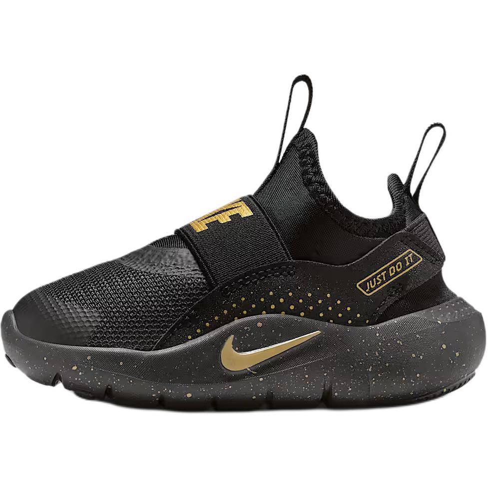 Nike Flex Runner 4 TD Svarta Metallic Guld Baby Sneakers IM6738-001 23.5