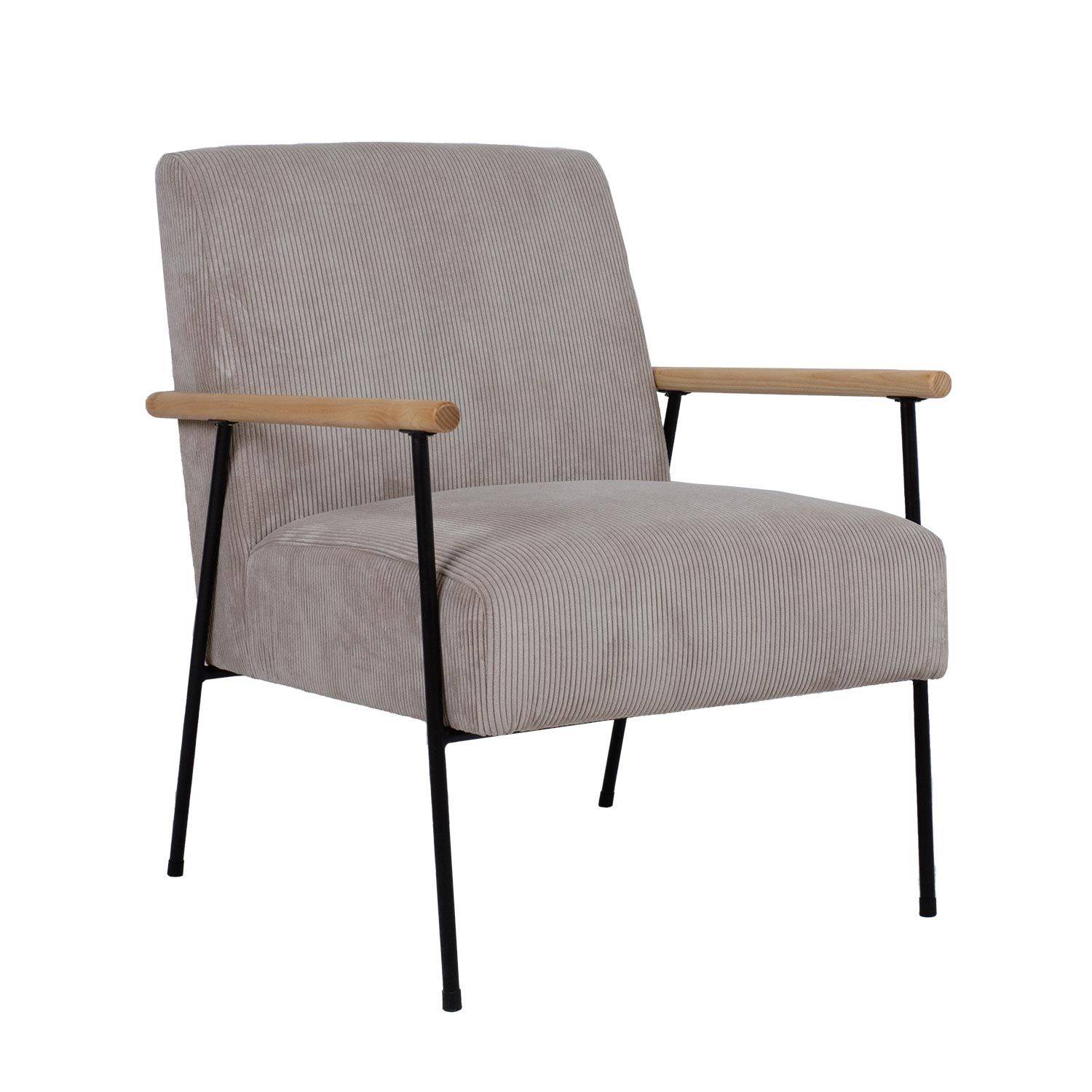 Lænestol HOME4YOU Jade 63x75,5x85,5 cm GråbeigeGråbeige