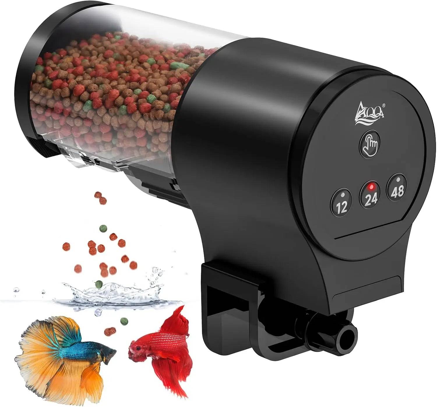 Smart Timed Automatic Fish & Turtle Tank Feeder - 3-speed timer