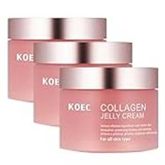 Koec Collagen Jelly Cream, Collagen Jelly Face Cream, Face Moisturizer With Niacinamide & Hydrolysed Collagen - Elasticitet & Hydration, Minska Fina Linjer Och Matthet(3PACK)