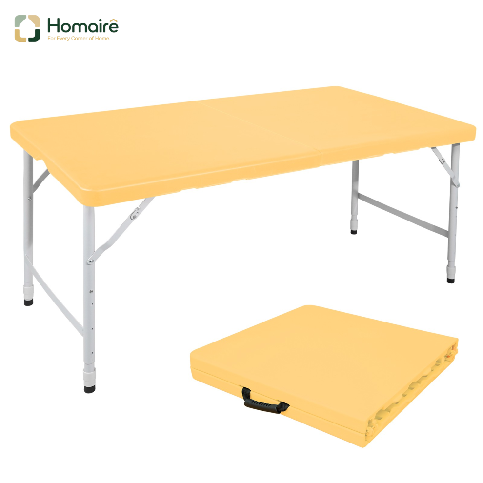 HOMAIRE Foldbar bærbar bord 125cm justerbar højde multifunktionelt camping picnic indendørs udendørs