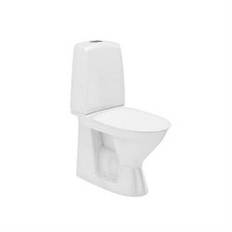 Ifö Spira Toilet med lukket S-lås til Skrue montering Hvid, 650 x 355 mm Uden skyllekant