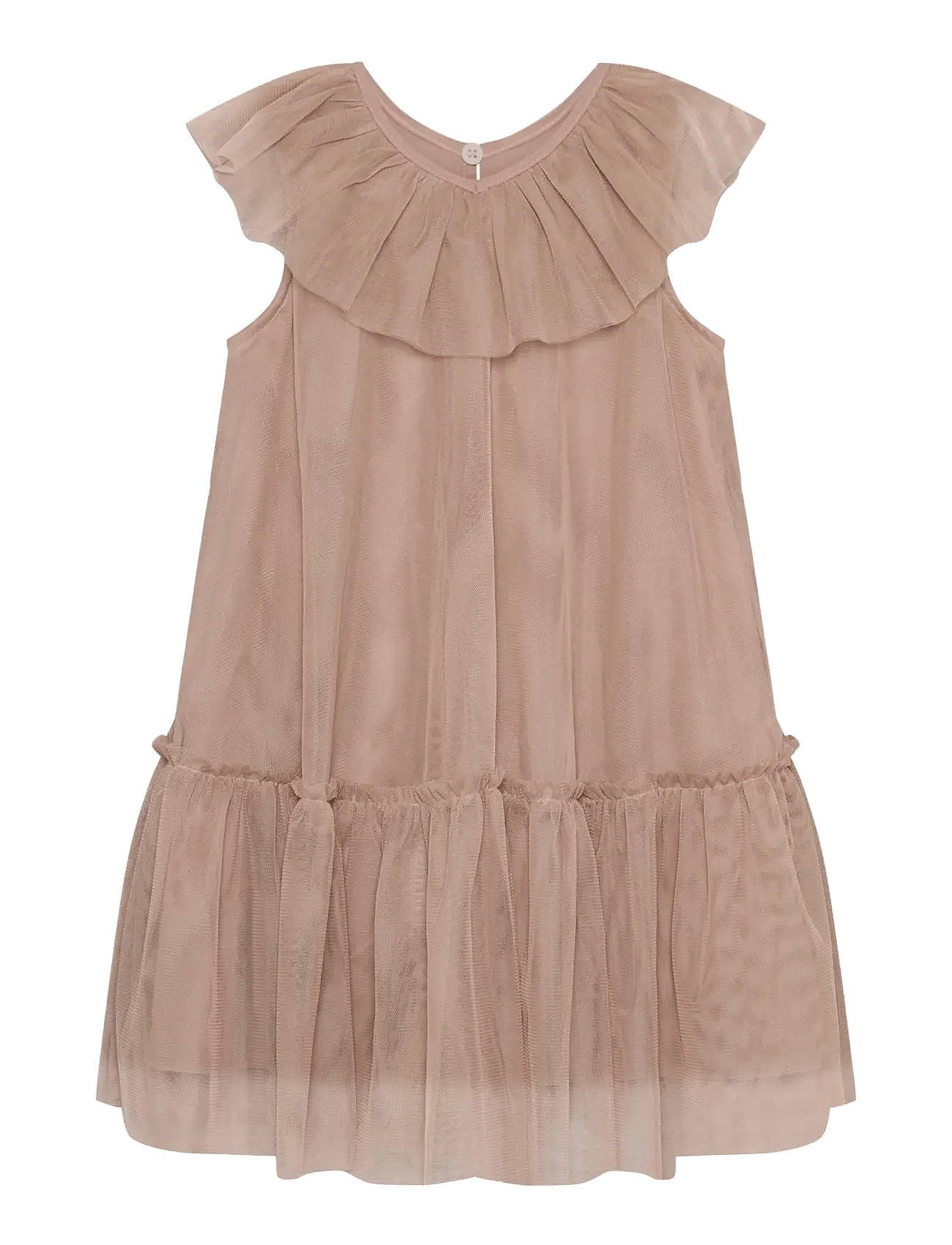 En Fant Dress Solid Tulle - Pink - 98