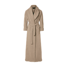 Karmameju Mount Everest Fleece Bathrobe, Beige - M