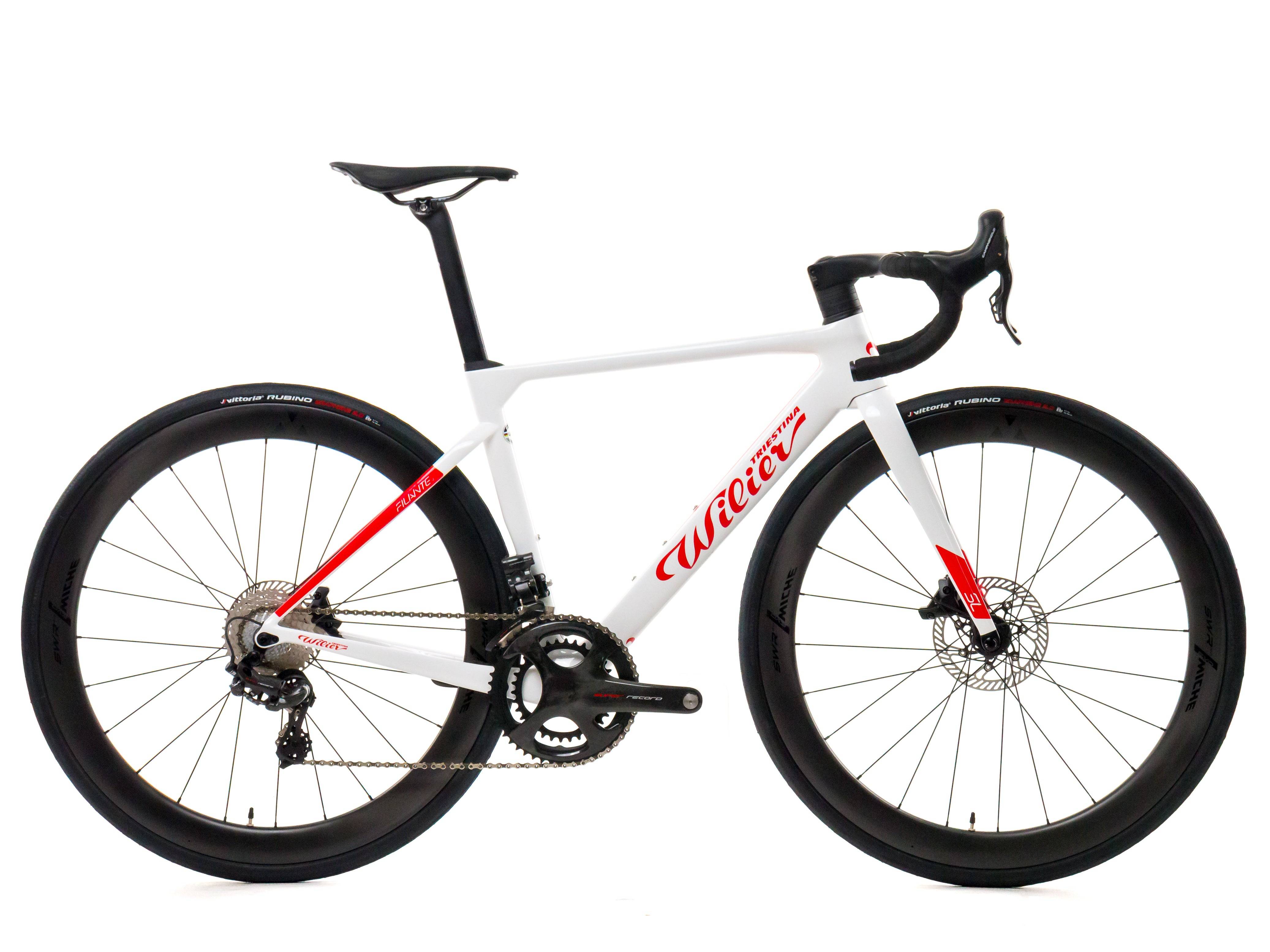 Wilier Filante SL 2024 - Campagnolo Super Record EPS EPS 2x12sp - Miche SWR EVO 50 - 002 / xs / white red glossy (xs)