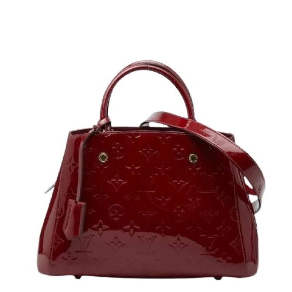 Louis Vuitton Vintage Pre-owned Montaigne BB Handbag - Vintage - Dame - Rød - ONE SIZE - Uld