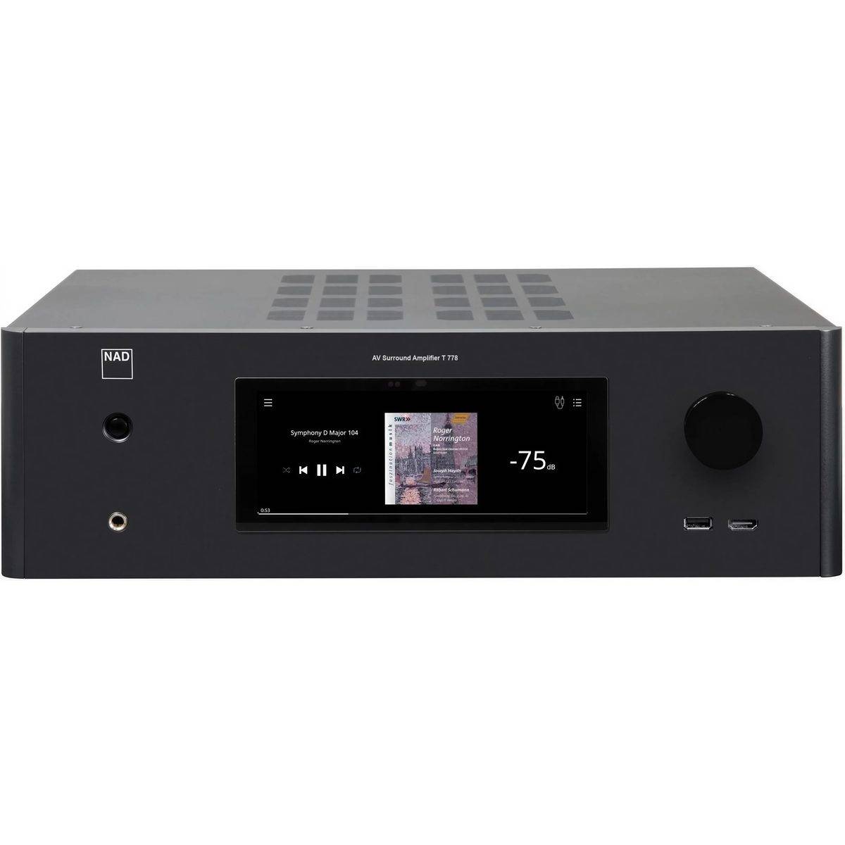 NAD T778 - Hemmabio-förstärkare, Dolby Atmos, DTS:X, DTS-HD Master Audio, Amazon Alexa, 9, 4K, Dolby Vision, 6