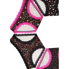 Set Of 4 Mesh Briefs - Purple/raspberry