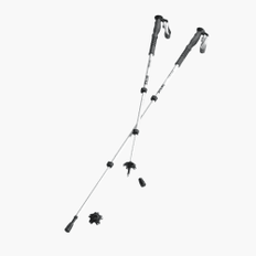 Silva Trekking Poles Aluminium - Svart/Aluminium/Vit