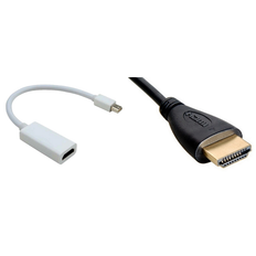 HDMI Adapter og Kabel 1.4 - Mini DisplayPort til HDMI, Understøtter Full HD og 3D