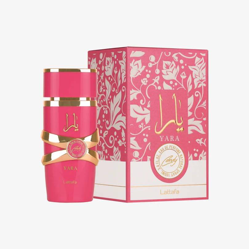 Lattafa Yara Candy - Vanilj, Fruktig, Citrus, Blommig - Eau de Parfum Långvarig Doft för Kvinnor, 3,40 Ounce / 100 ml