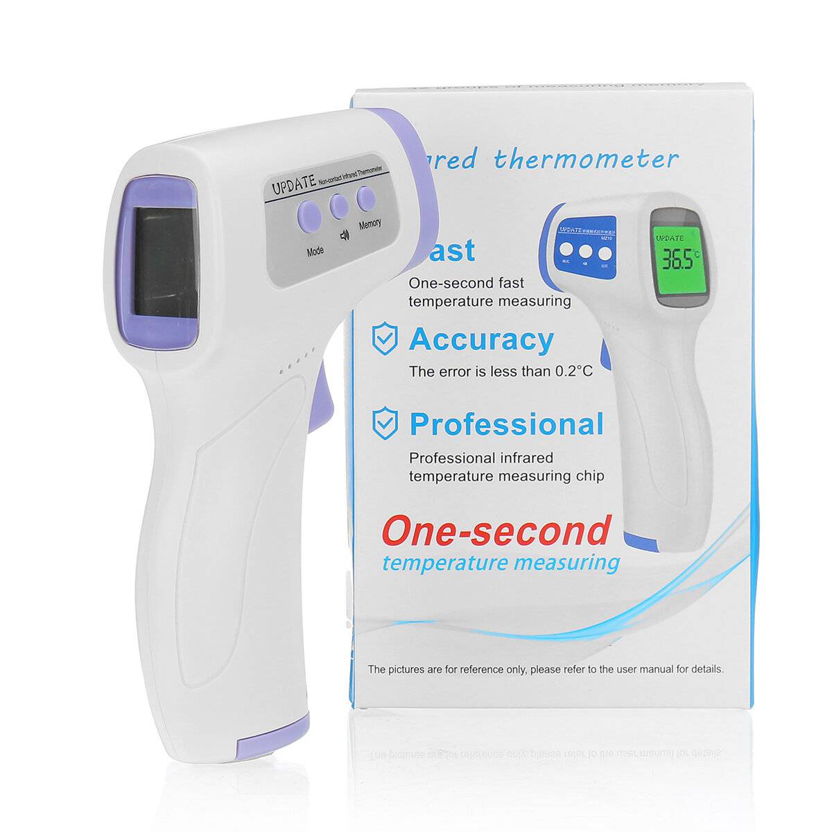 LCD Digital IR Infraröd Termometer CE FDA beröringsfri pann- och örontemperatur för baby och vuxen