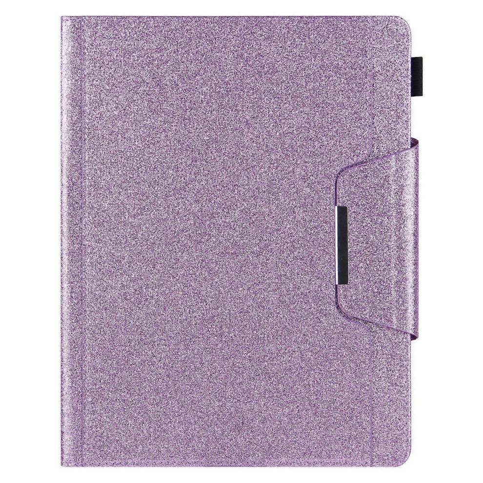 (iPad PRO 11 2024, Glitter purple) Suitable for iPad10.2 protective cover mini6 cover 9.7 iPadPro11 AIR11 2024 hardware buckle leather case