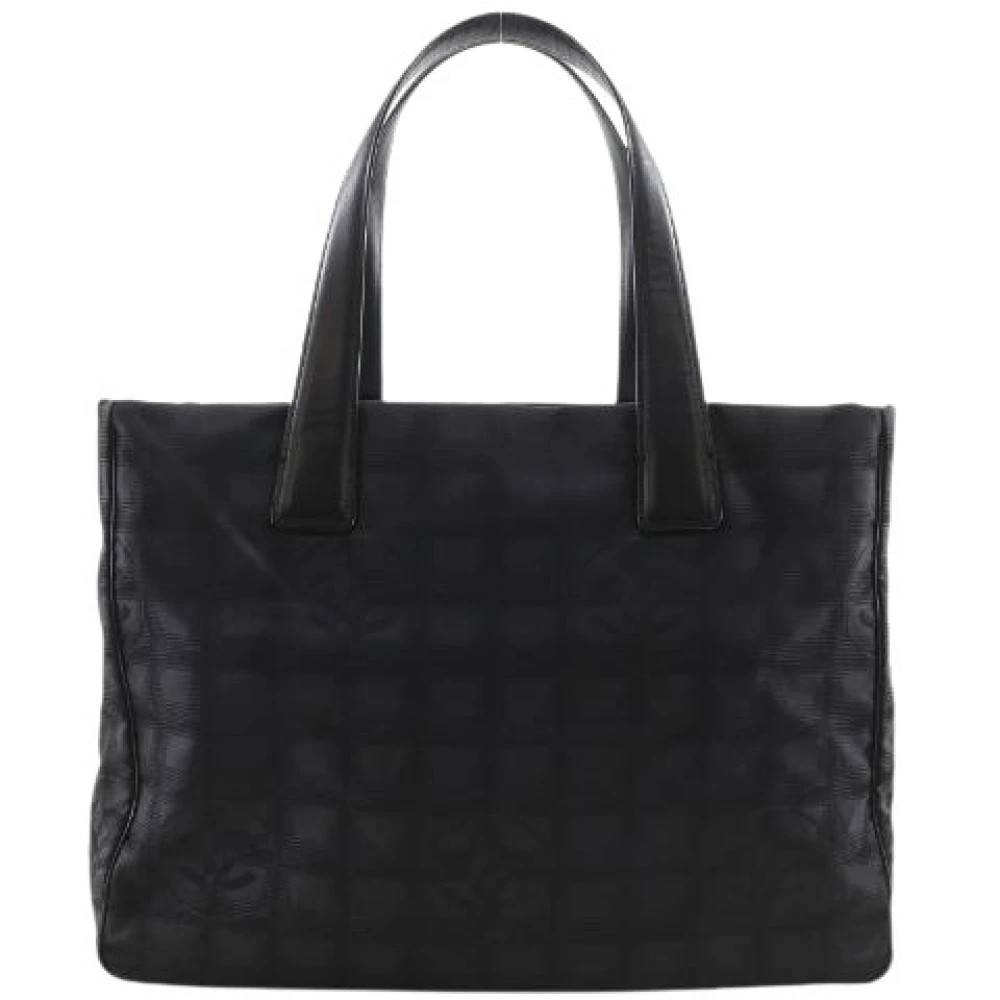 Chanel Vintage Pre-owned New Travel Line Tote MM (Nylon Canvas) - Vintage - Dame - Sort - ONE SIZE - Nylon