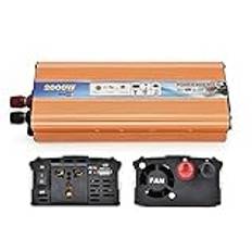 Power Inverter Modifierad Sine Wave Power Inverter Adapter Från 12V Till 220 Inverter Sine Wave 2000W Bil Inverter 12V 220 Avbrottsfri strömförsörjning 220 Till huset Ultrahög konverteringseffektivite