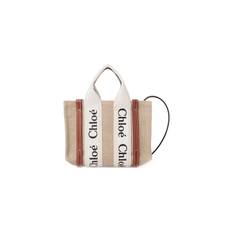 White And Brown Woody Mini Tote Bag