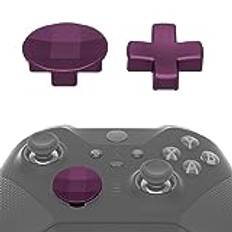 eXtremeRate 2 st Metall Grape Magnetic Rostless Steel D-Pads, för Xbox Elite 1/2 Controller, Ersättningsdelar Riktade Pad Button Kits för Xbox One Elite & för Xbox One Elite Series 2 Controller