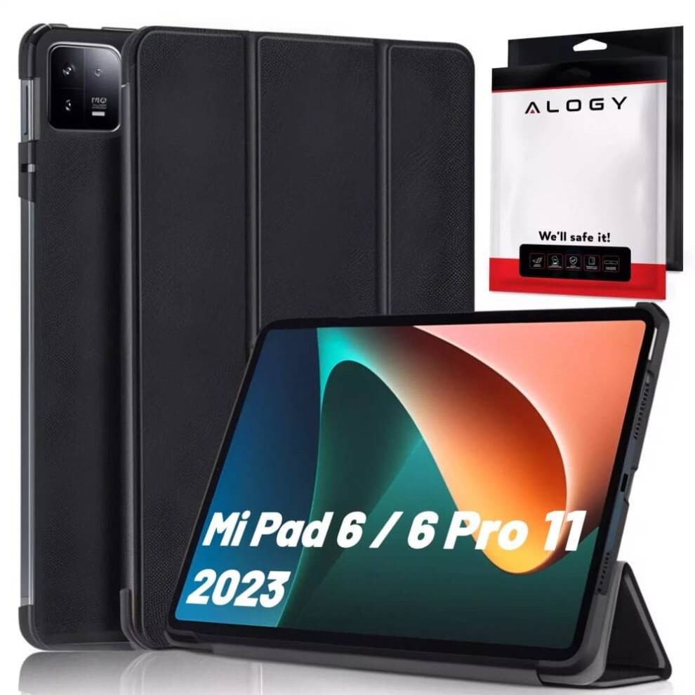 Etui til Xiaomi Mi Pad 6 6 Pro 11 2023 tablet Alogy Bogcover Etui Sort
