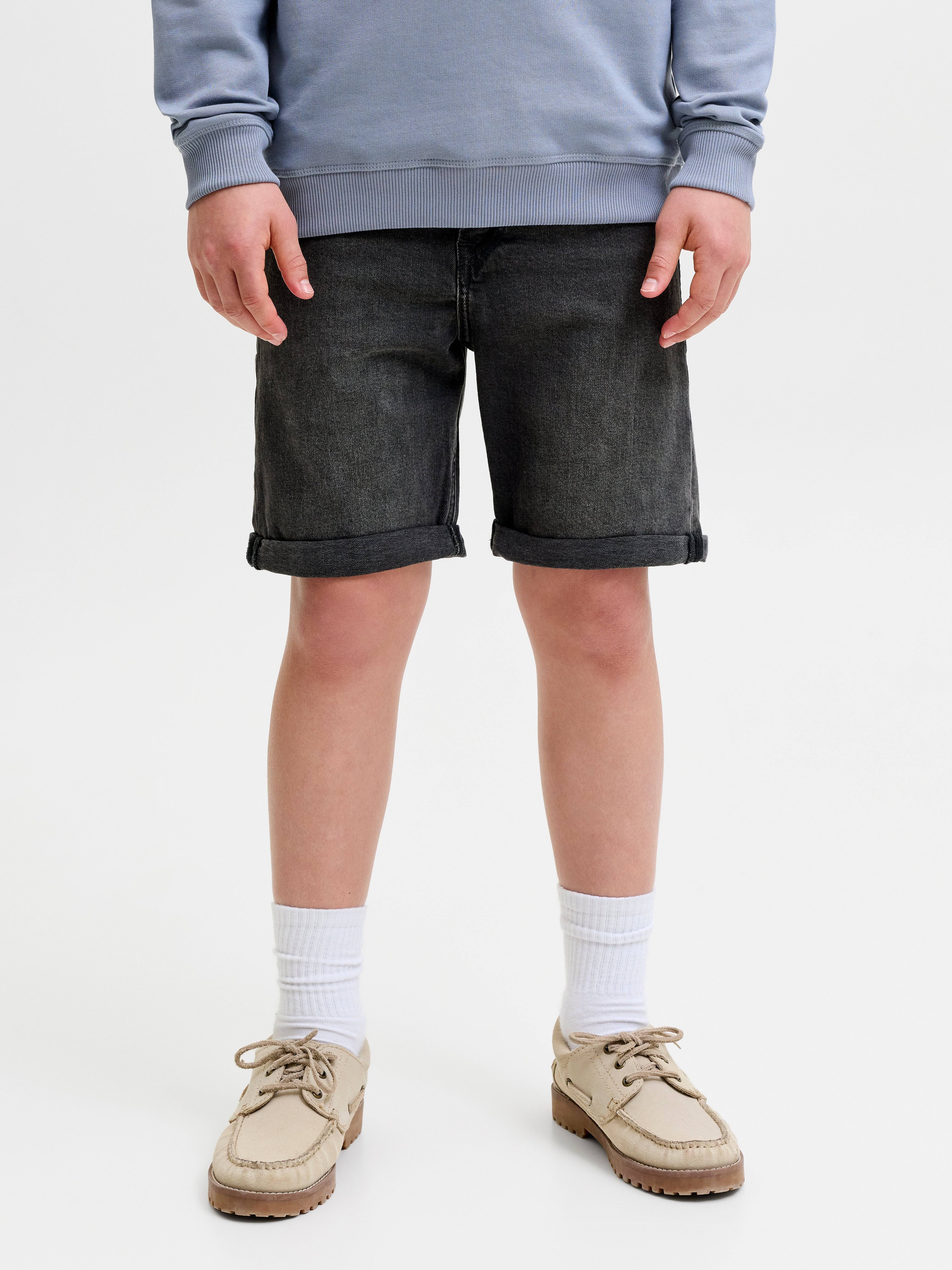 Normal Passform Denimshorts Boys - Svart - 170