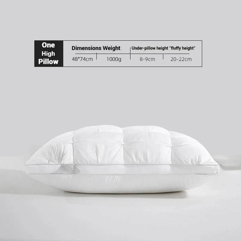 Comfortable Pillows for Sleeping 5-star Hotel Pillow Three-dimensional Soft Bilateral Washed Solid Color Pillow Sleeping Pillows - 1PCS-High Pillow / 48*74 (48*74)