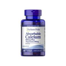 Puritan's Pride - Absorbable Calcium 600 mg plus Magnesium 300 mg - 60 Softgels