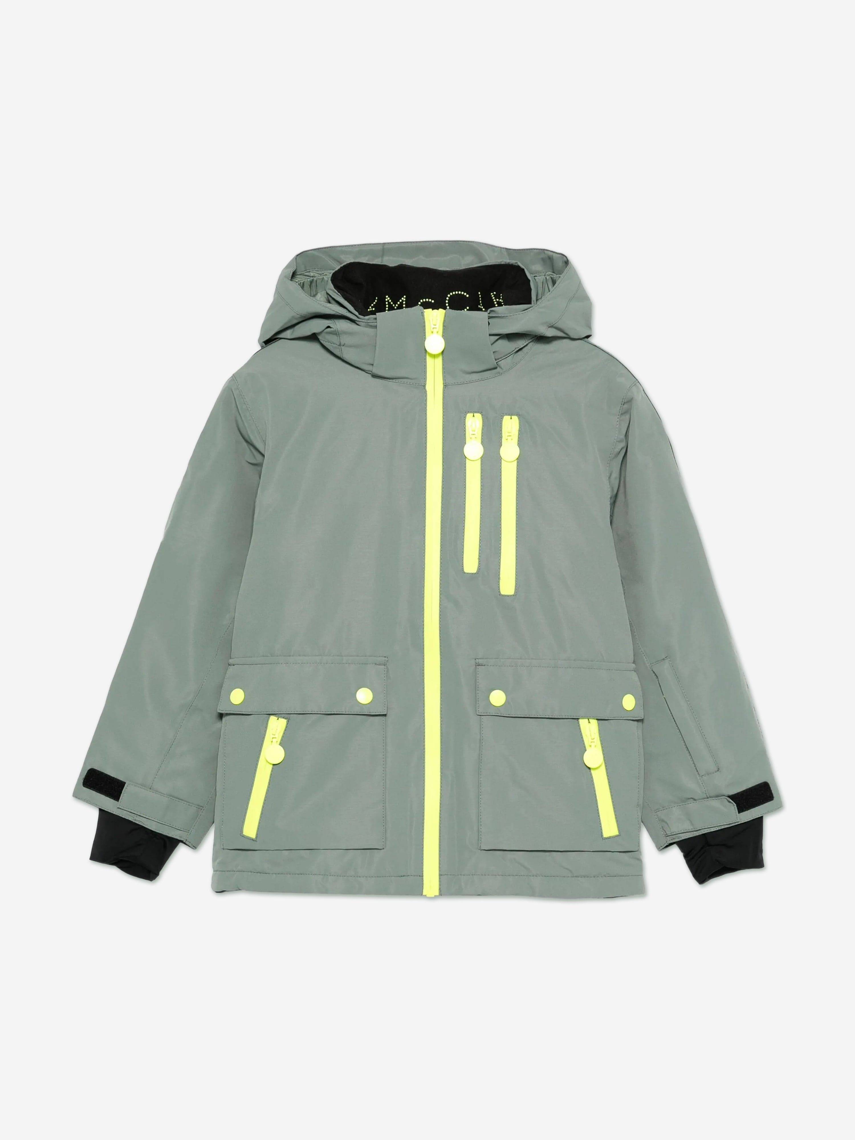 Stella McCartney Boys Logo Ski Jacket in Green - Multicoloured / 5 Yrs (5 Yrs)