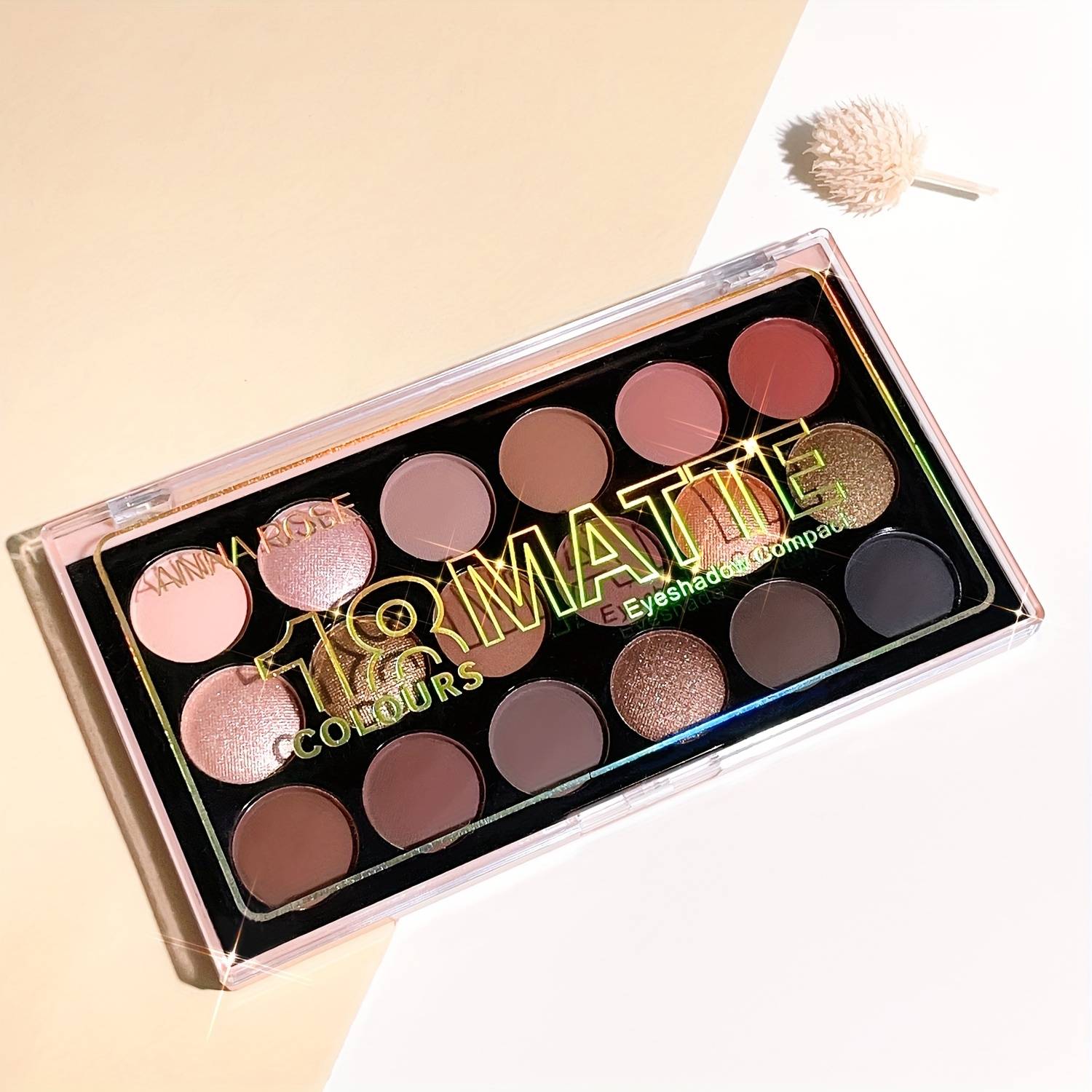 TEMU Anna 18-color Eyeshadow Palette Suitable For - Waterproof & Sweatproof Long-lasting Non-sticky Formula With Matte/shimmer , Neutral Tones (////) For Gift For