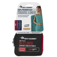 Silk Stretch Liner - Long Navy Blue