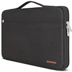 DOMISO 15,6 tum vattentät laptopväska fodral notebook fodral skyddsfodral för 15,6 tum Lenovo IdeaPad Flex 5 Lenovo Yoga/HP Pavilion 15 Envy 15/Dell XPS 15/Asus, svart