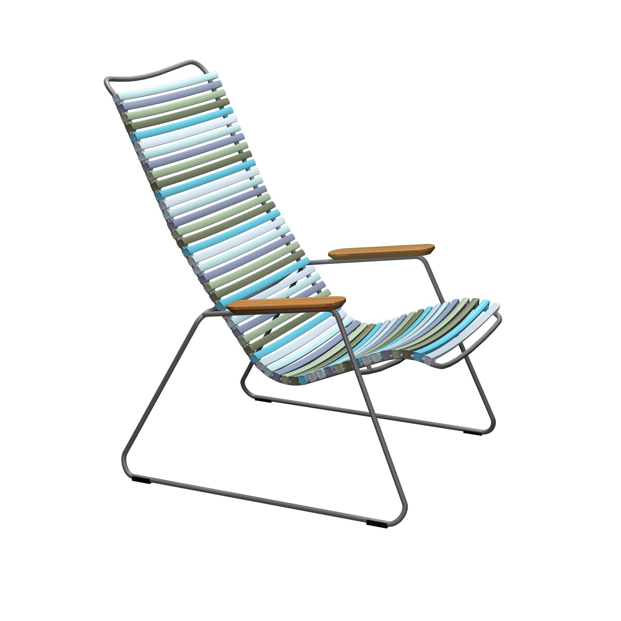 Houe - CLICK Lounge Chair - Multi Color 2 - Solstolar - Henrik Pedersen - Metall/Trä/Plast