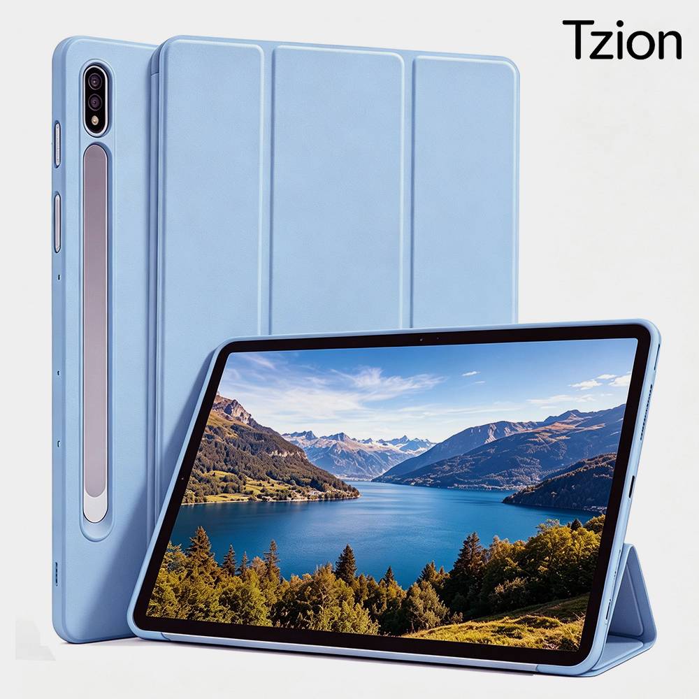 Case for Samsung Galaxy Tab S10 Lite/S10 FE/S9 FE/Tab S9/S8/S7 5G 10.9"/11 Inch, Stand Flip Smart Cover Soft Silicone Back Shell