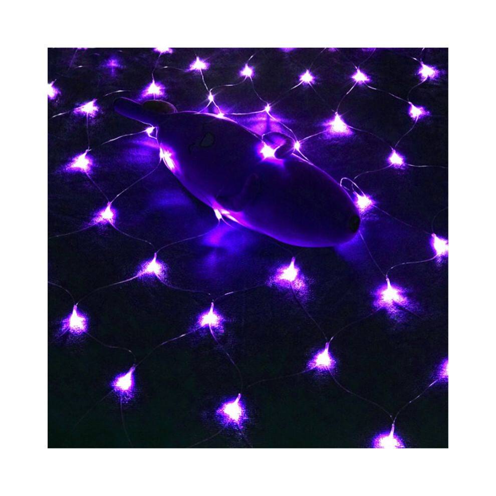 (Purple,UK-3x2m-200LEDs)Net Mesh Christmas Fairy String Lights Xmas Party Outdoor 3m2m 200led Eu Us