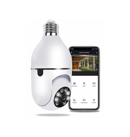 Overvågningskamera E27 lampefatning - WiFi - 360° | WatchTower™
