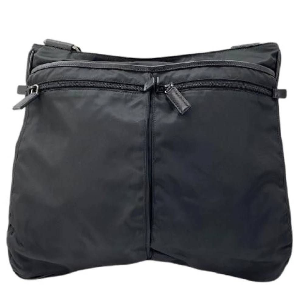 Prada Vintage Pre-owned Vintage Skuldertaske - Vintage - unisex - Sort - ONE SIZE - Uld