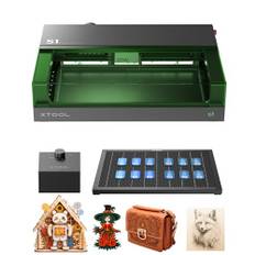 xTool S1 20W Laser Graviermaschine Basic Kit, Geschlossene Sicherheit Laser Cutter, Pin Punkt Positionierung, Autofokus, 600mm/s Geschwindigkeit, 498 * 333mm Arbeitsbereich für Metall, Holz,