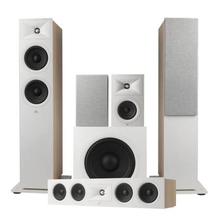 JBL Stage 260F 5.1 högtalarpaket med 220P och center, vitt