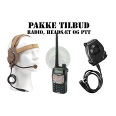 Baofeng Radio, Bowman headsæt Tan og Z112 PTT med kenwoodstik
