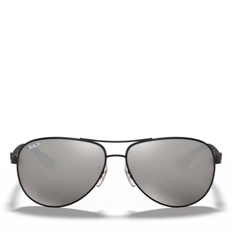 Mens 002/K7 Black/Mirror Polarized RB8313 Carbon Fibre Sunglasses - 61