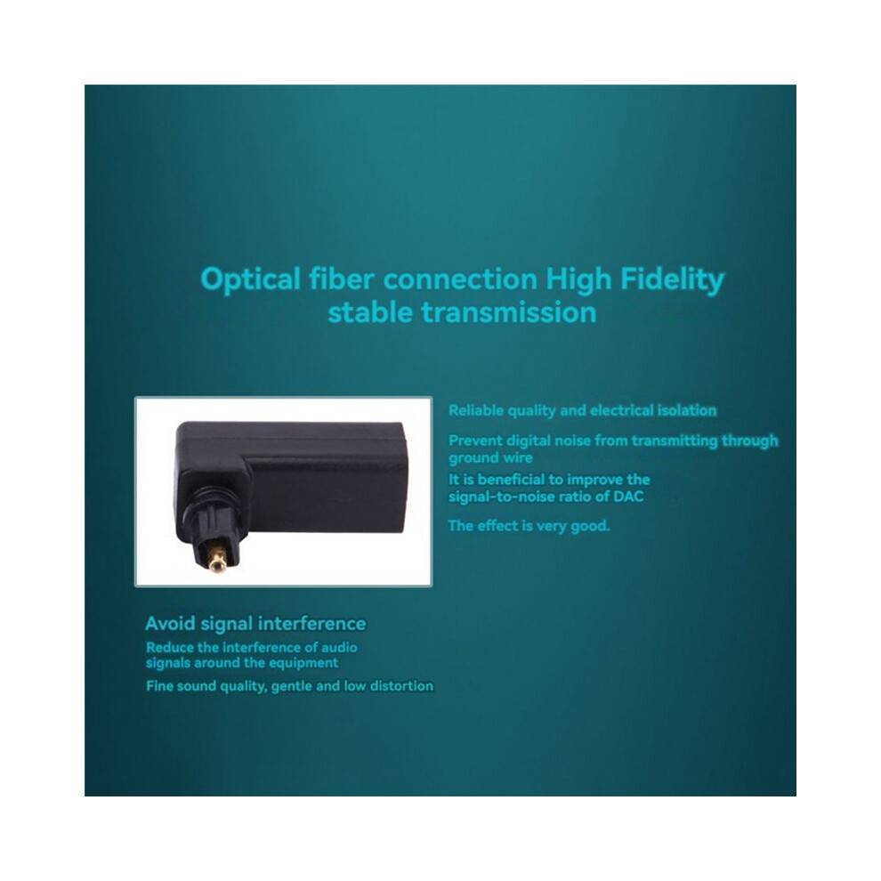 1Pcs Toslink 90 Degree Optical Audio Cable Adapter Male to Female Right Angle 360 Rotates PC TV DVD Stereo Optical Cable