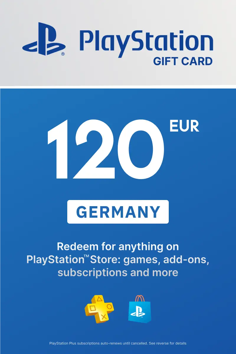 PlayStation Network Card 120 EUR (DE) PSN Key Germany.