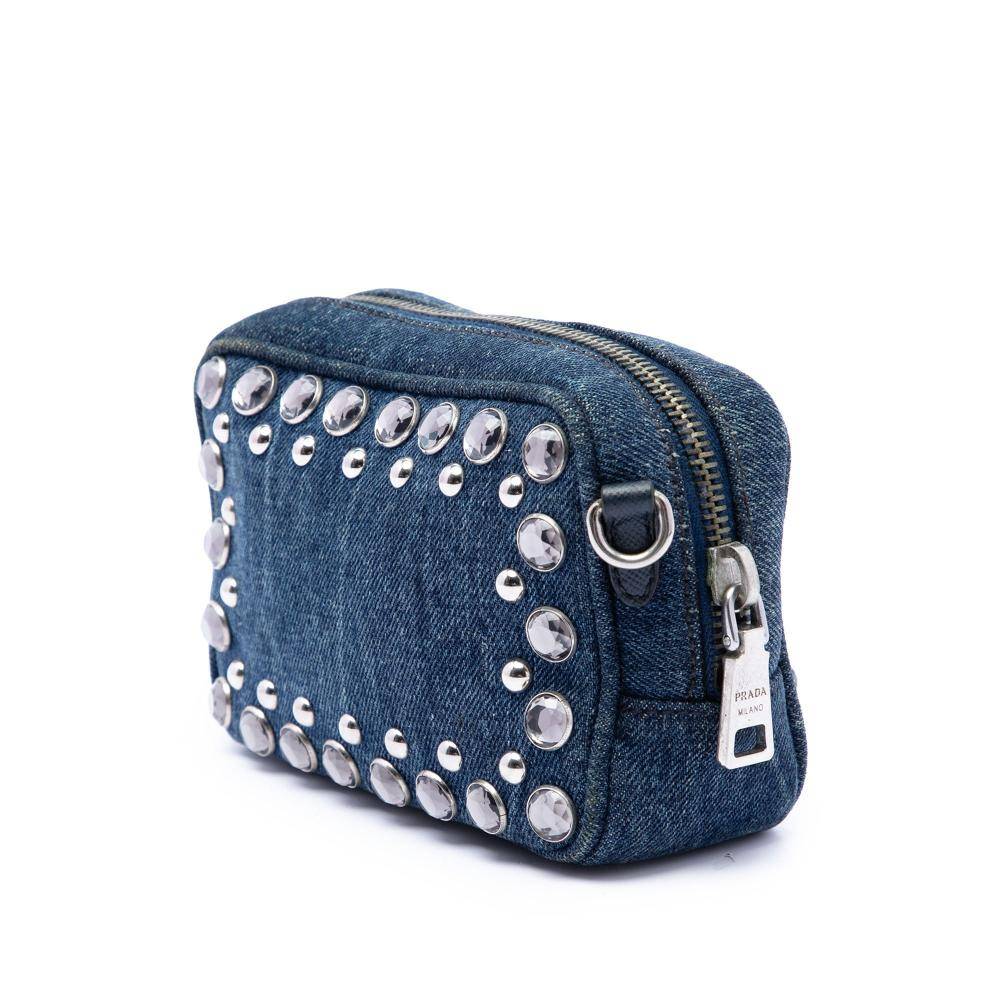 Prada Vintage Prada Camera Bag Stl. - Prada Vintage Från Magasin - Blue (L 9.50cm x W 15cm x D 5.50cm)