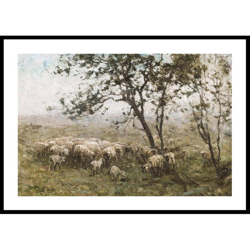 Een Kudde Schapen By William Charles Estall 70x100