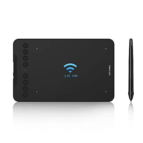 XPPen Deco Mini 7 W grafisk bricka 2,4 G trådlös ritplatta, penna surfplatta med 60° lutning, kompatibel med Android/Windows/Mac/Chromebook