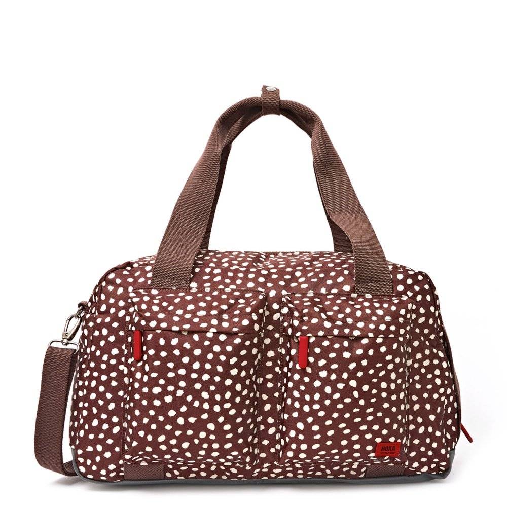 Roka Gatwick Holdall Small Colour: Brown Dot Rec, Size: One Size