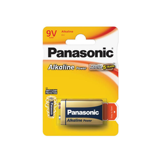 Alkalisk batteri 6F22 9V Panasonic Power alk 6LR61 1 stk/blister