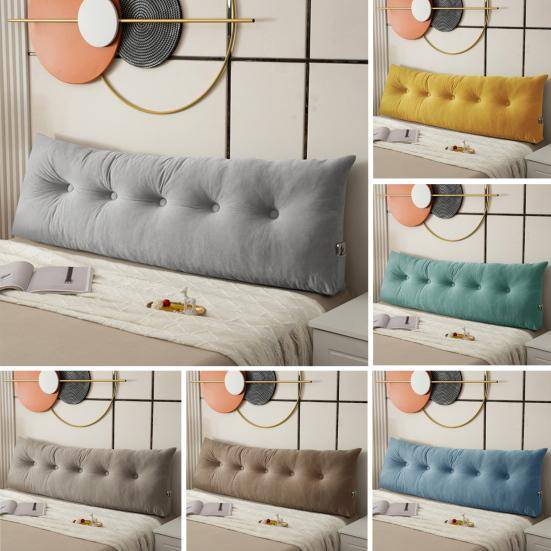 Sänggavel Kilkudde Sänggavel Triangulär Sänggavelkudde Ergonomiskt Ryggstöd Stödkudde med Sidoficka för Sovsalssäng Soffa