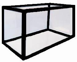 MiniZoo sort aluminiums akvarie 85 liter..