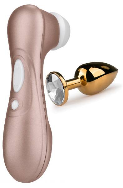 Satisfyer Pro 2 + Butt Plug Gold
