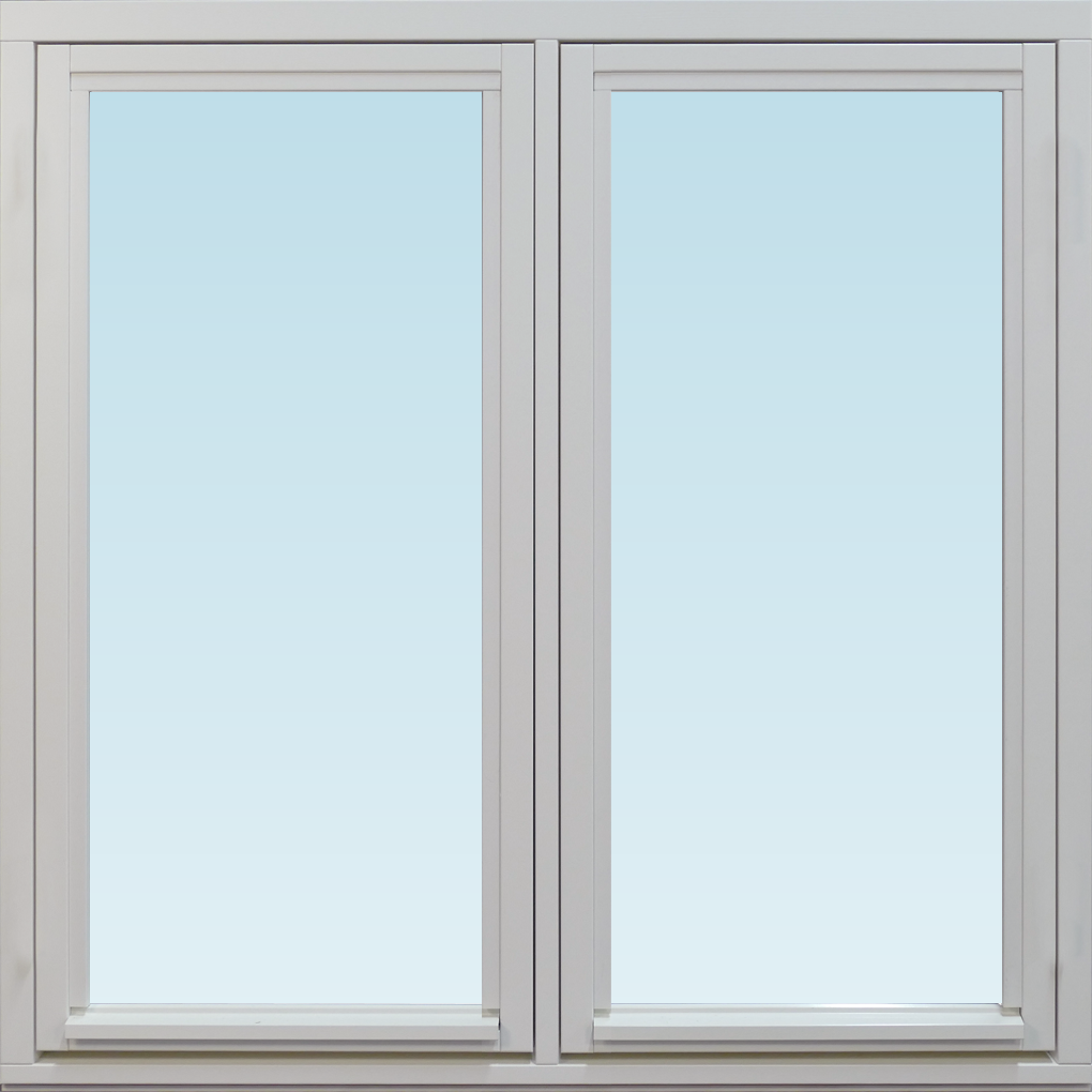 Dala Fönster DF sidohängt fönster utåtgående 980x980mm  2-luft, insida trä utsida trä, 3-glas  (10x10)